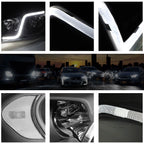Headlight with LED DRL for Chevy Impala (2006–2016) - Black Housing, Clear Corner