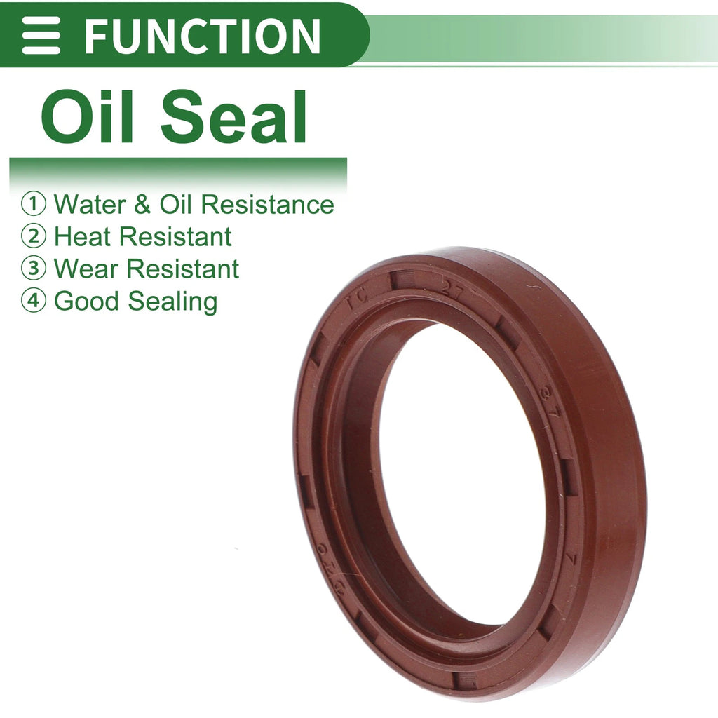 Set of 5 Oil Seal Rotary Shaft Seal FKM Rubber 27x37x7mm