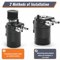 Oil Catch Can Kit for Universal Applications (Baffled, Aluminum)