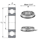 Deep Groove Ball Bearing 6006NR for Scooter Skateboard Wheel (30x55x13mm)
