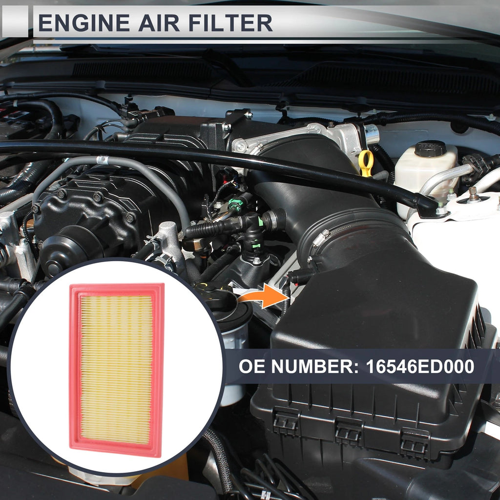 Engine Air Filter No. 16546ED000 for Nissan Versa 1.6L 1.8L (2007–2012)