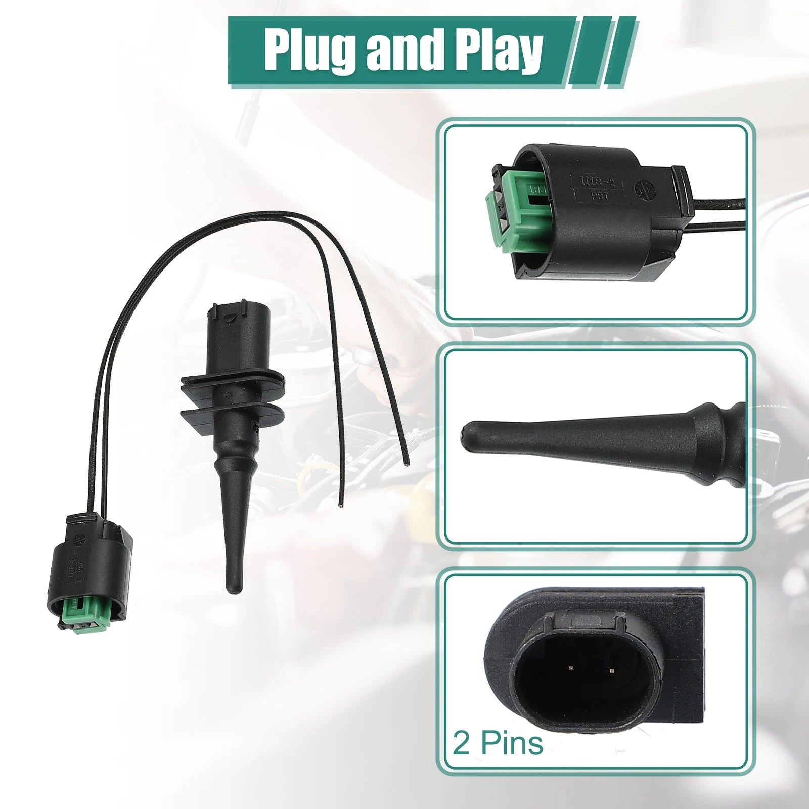 Ambient Air Temperature Sensor Pigtail Plug for BMW  65816905133