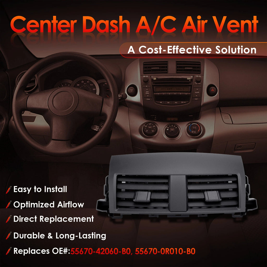 Center Dash A/C Air Vent Trim Panel for Toyota RAV4 (2006-2012)