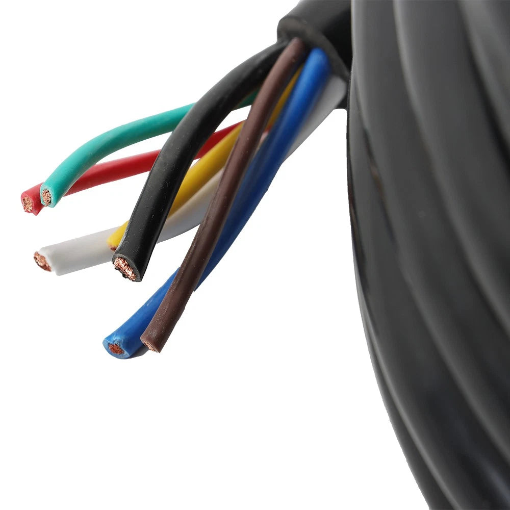 7-Way Trailer Cable Cord for Universal Use (16 Feet)