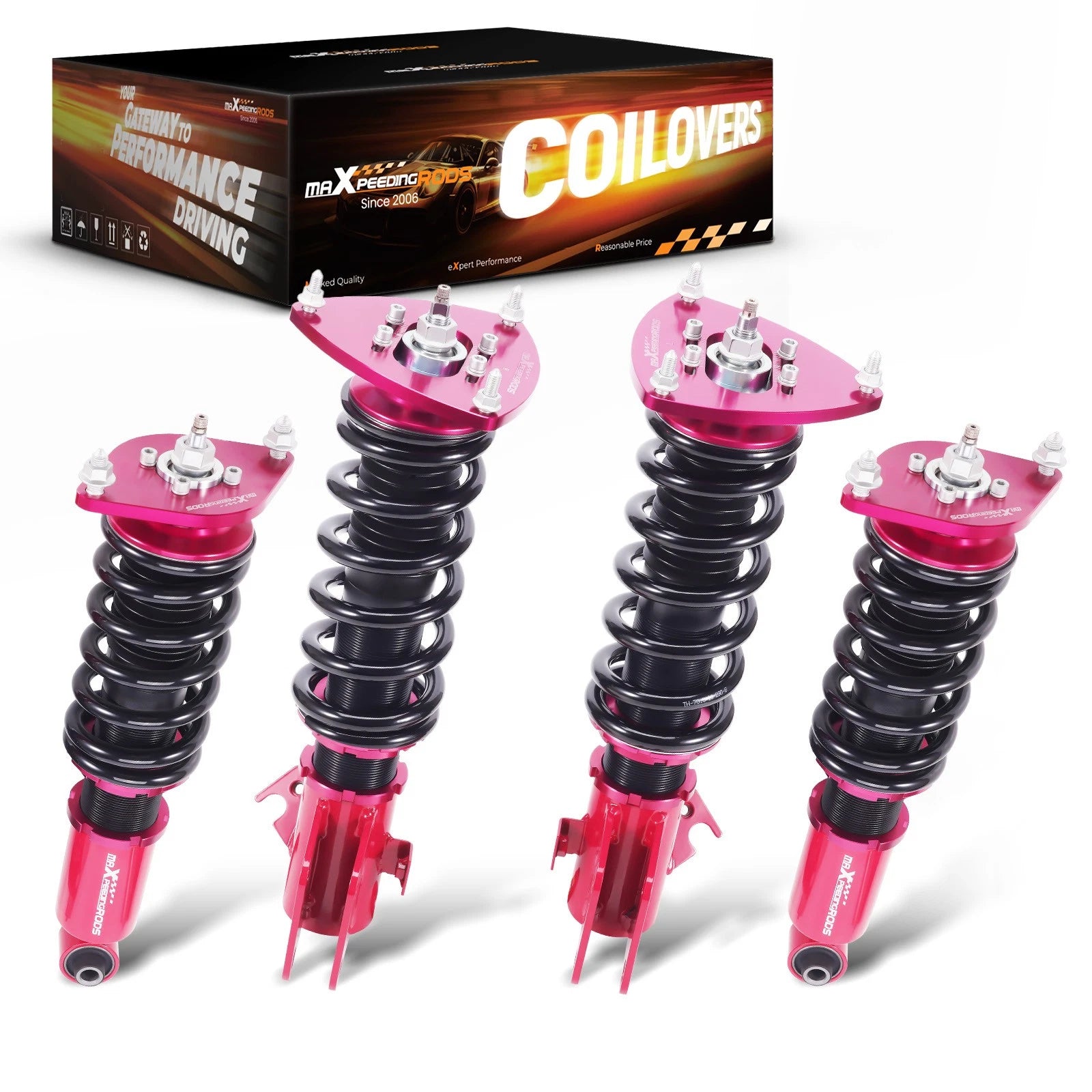 Coilovers 24 Step Damper Shocks Lowering Kit for Subaru Impreza WRX (2008–2014)