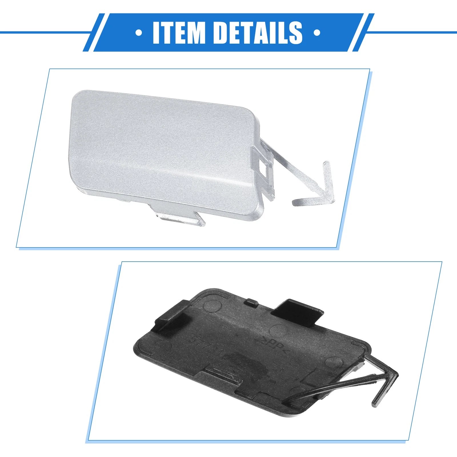 Front Right Bumper Tow Hook Cover for Subaru Forester (2009–2013) Silver Tone