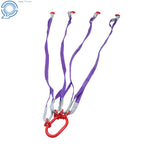 Set of 4 Lifting Slings Straps with Hooks for Heavy-Duty Rigging