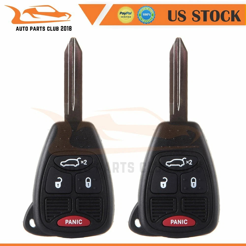 2X Key Entry Remote Fob for Dodge Magnum Charger (2005–2007) 4 Buttons