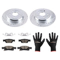 Set of 2 Rear Brake Rotors & Ceramic Pads Kit for Jeep Grand Cherokee (2011–2020) P-1498