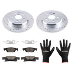 Set of 2 Rear Brake Rotors & Ceramic Pads Kit for Jeep Grand Cherokee (2011–2020) P-1498