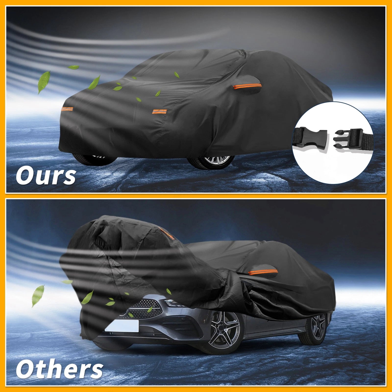 Waterproof Car Cover for Mercedes-Benz CLA (2013–2024) Black 190T-PU