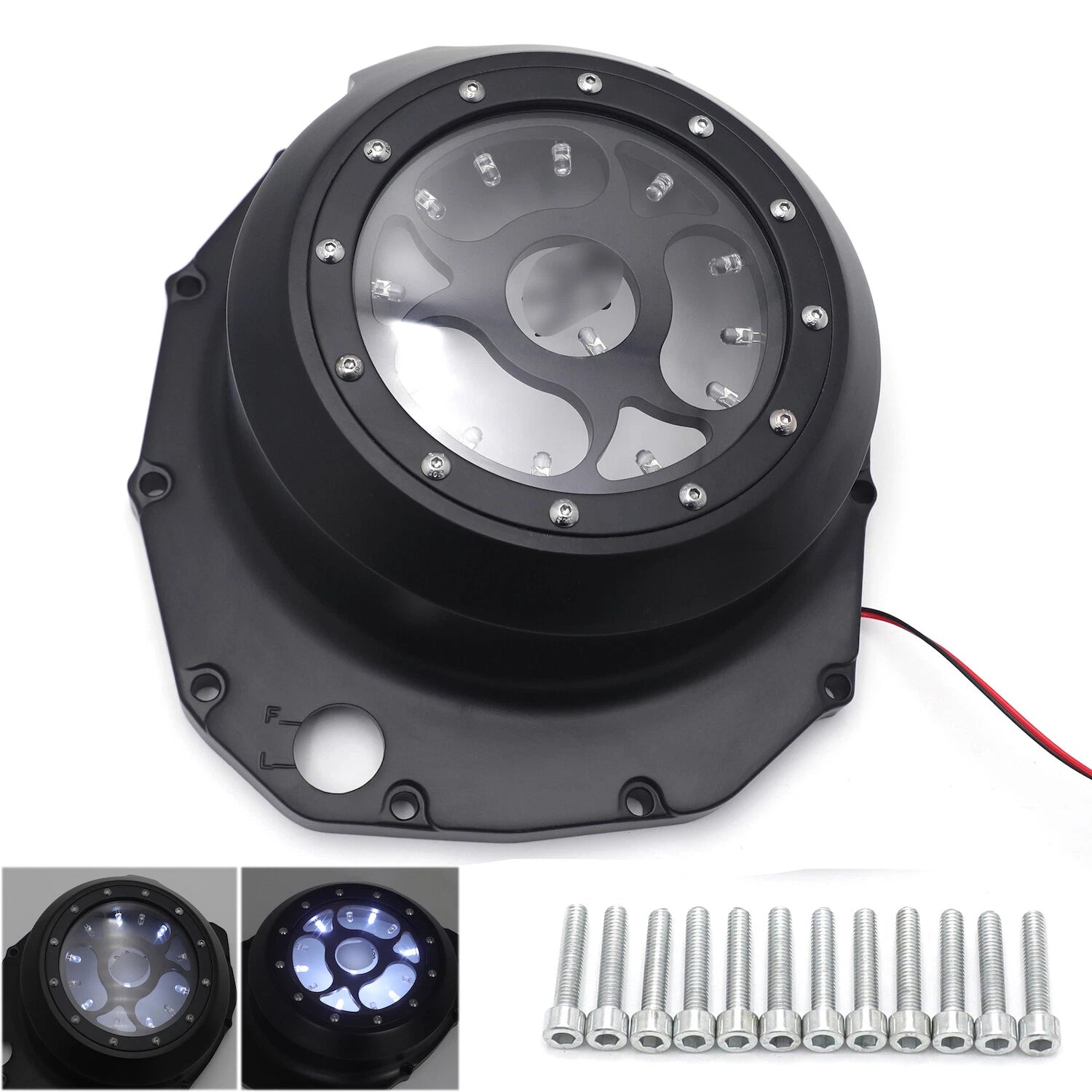 Sequential LED Engine Clutch Cover for Suzuki GSXR1300 Hayabusa (1999–2020)