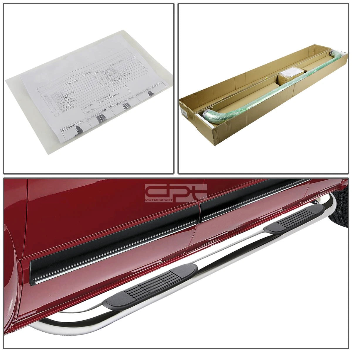 Chrome 3" Side Step Nerf Bar Running Board for Toyota Tacoma (2001–2004)