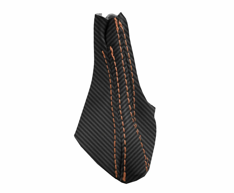 Automatic Shift Boot Cover for Volvo XC90 (2003–2014) Carbon Fiber Orange Stitch