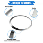 1 Pair Headlight Trim Ring for BMW Mini F55 (2014–2021) Silver Tone