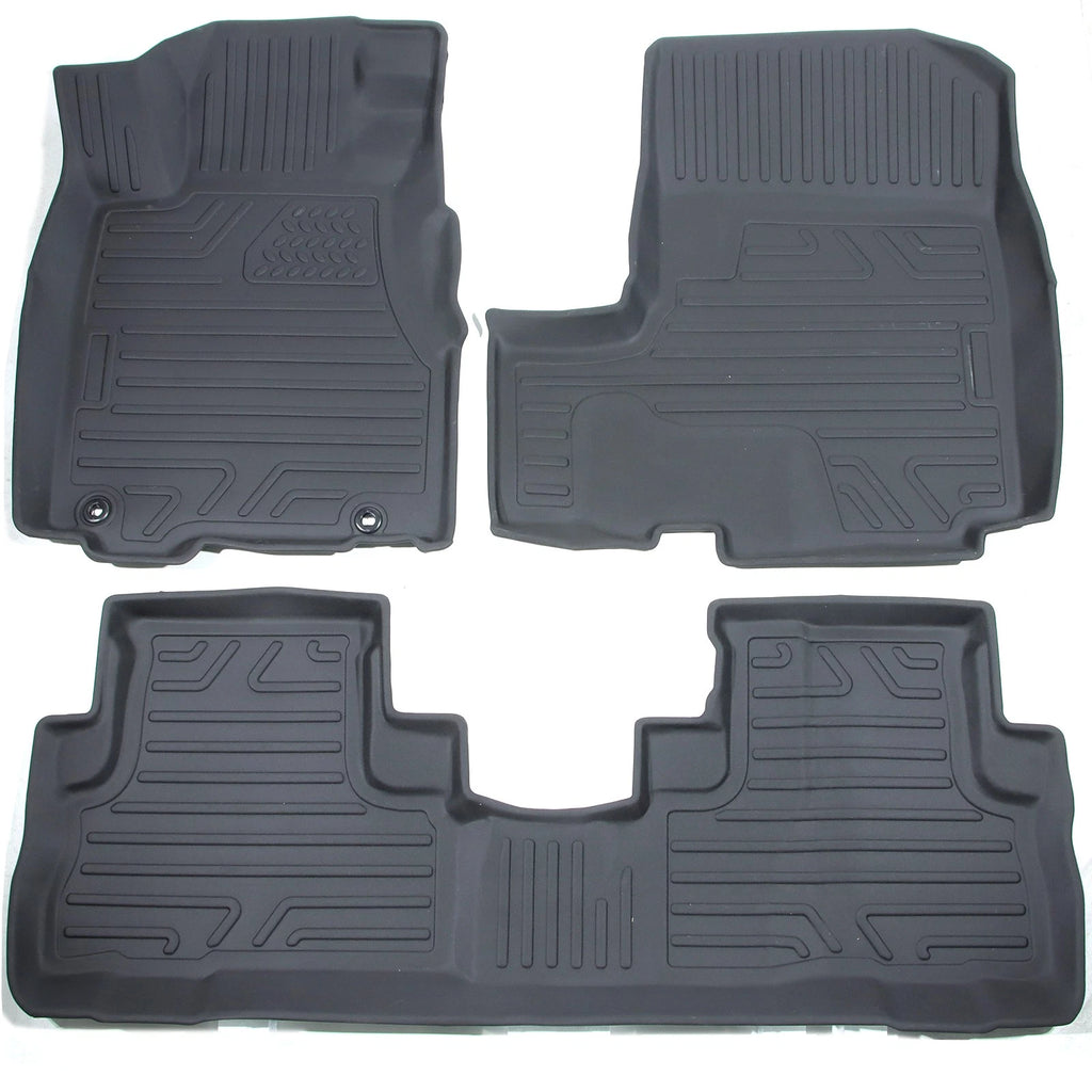 Set of 3 TPE Rubber All Weather Floor Mats for Honda CR-V (2007–2011)
