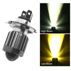 H4 LED 6000lm Motorcycle Headlight Bulbs Dual Color Hi/Lo Fog IP68 UK