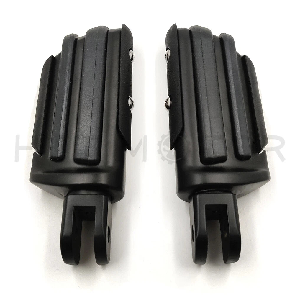 Set of 2 Black Rubber Pilot Footpegs for Harley FXBB FXBR FXBRS FXLR (2018–Present)