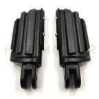 Set of 2 Black Rubber Pilot Footpegs for Harley FXBB FXBR FXBRS FXLR (2018–Present)
