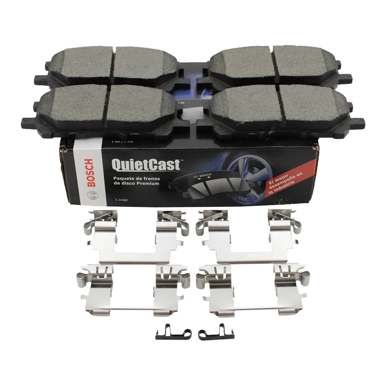 Set of 4 Bosch QuietCast Front Ceramic Brake Pads for RX330 RX350 RX400h (2004–2009)