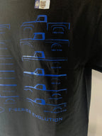 Ford F-100 Evolution T-Shirt Black with Blue Design for Ford Trucks (1948–1949)