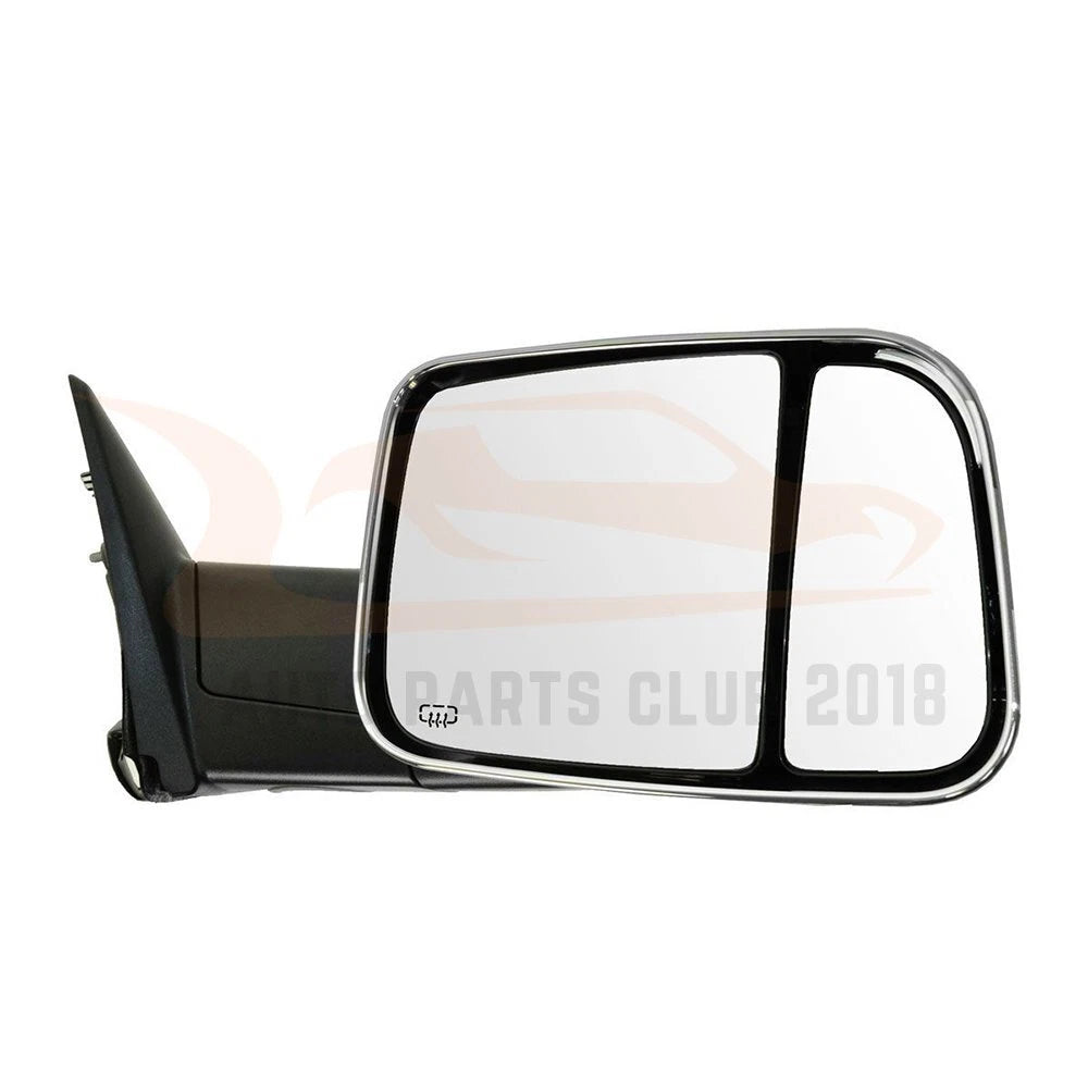 Set of 2 Chrome Tow Mirrors for Ram (2009–2015) - Power Signal Puddle Light