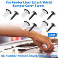 Set of 5 Fender Liner Splash Shield Bumper Cover Screw Kit for Honda Accord 