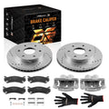 Front Drilled Rotors Brake Calipers Pads Kit for Chevrolet Astro Avalanche (2001–2005)