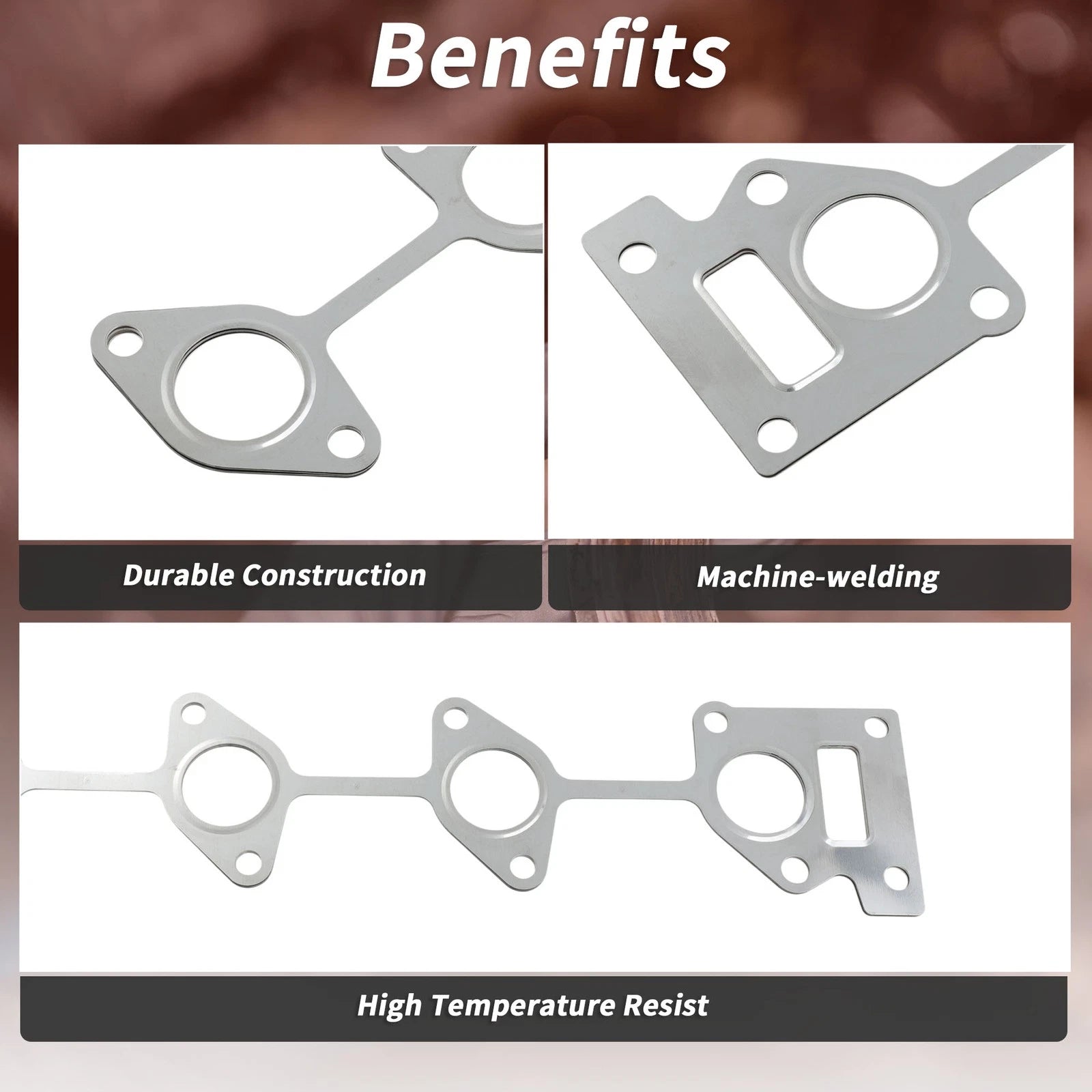 1 Pc Exhaust Manifold Header Gasket for Hyundai Santa Fe (2001–2006) No. 28521-27000