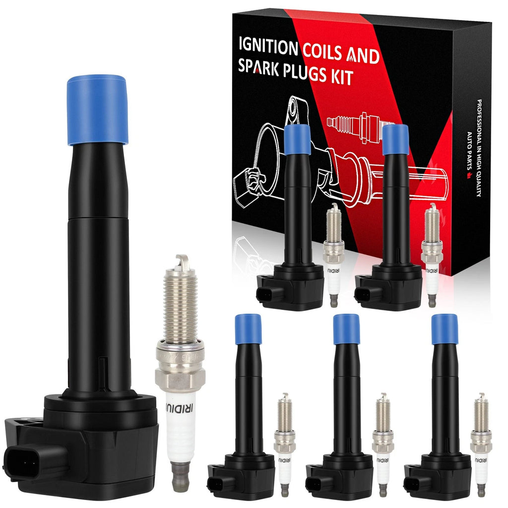 Ignition Coils & Spark Plugs for Honda Accord Crosstour Odyssey Acura TL TSX RL