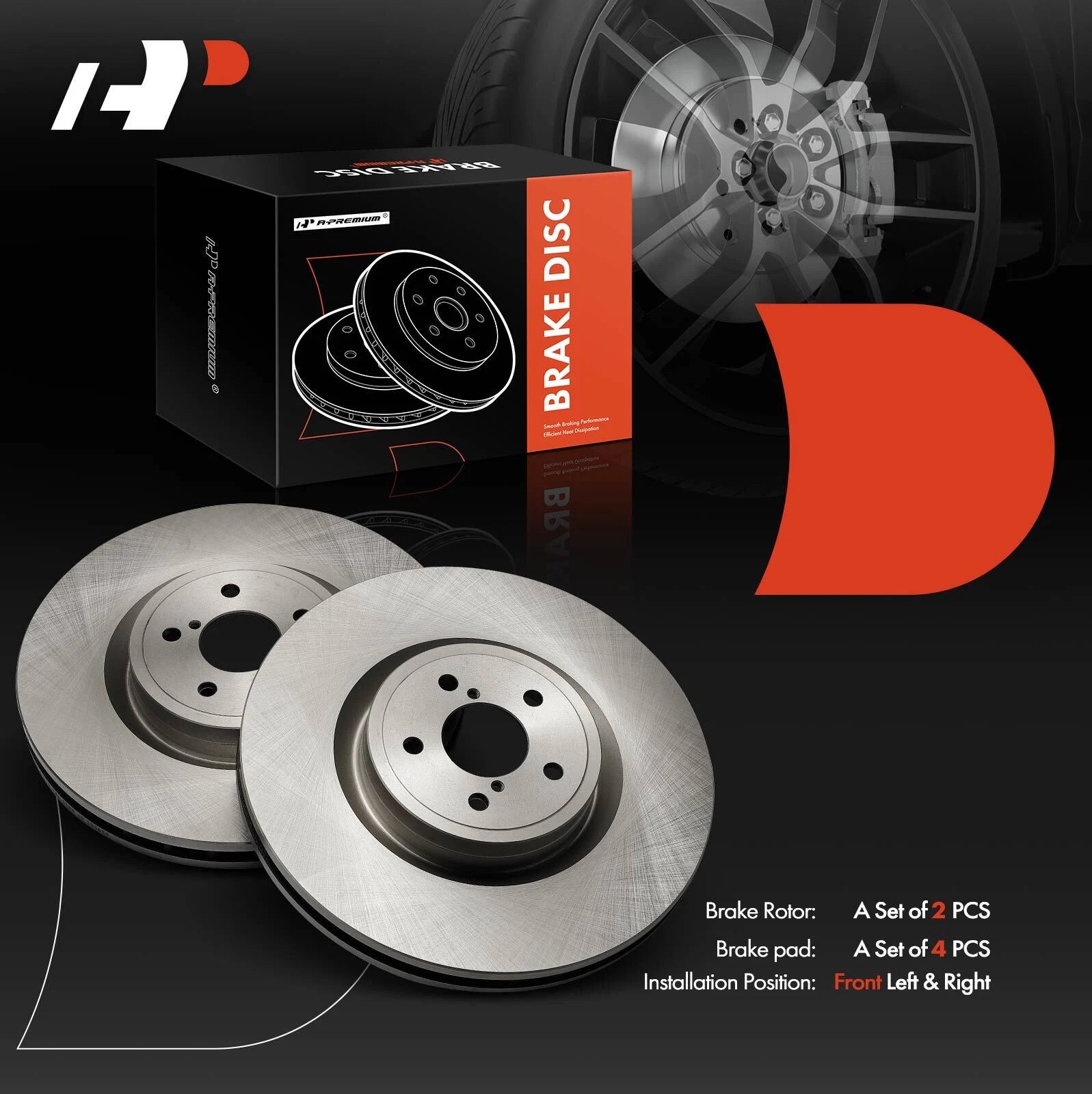 Front Disc Brake Rotors for Subaru Impreza (2004) and Toyota 86 (2017–2020)