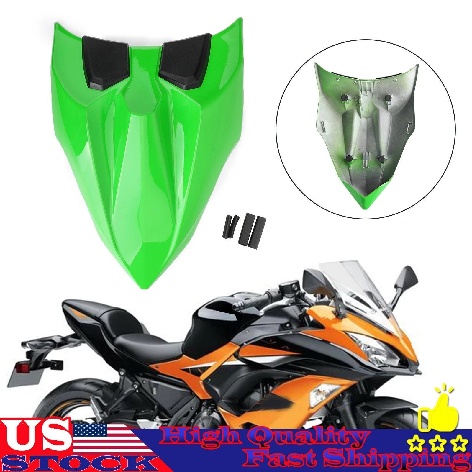 Rear Seat Fairing Cover for Kawasaki Z650 Ninja 650 (2017–2023) LGreen