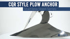 CQR Style Plow Anchor 15.5 lb for Boats (Solid High-Polished Stainless Steel)