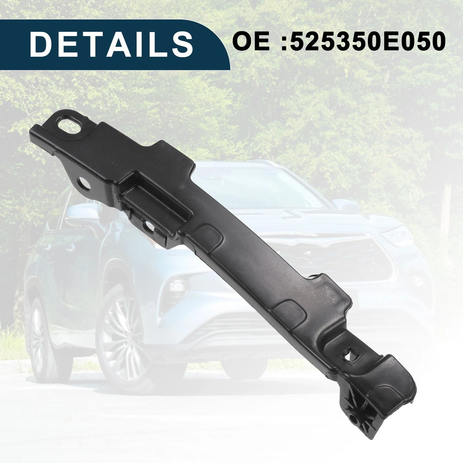 1pc Right Front Bumper Retainer Bracket No. 525350E050 for Toyota Highlander (2014–2019)