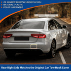 Rear Car Bumper Tow Hook Cover for Audi A4 Avant (2007–2015) No. 8K0807441 Unpainted