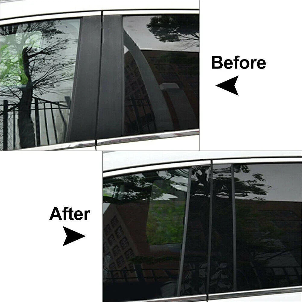 10 x Black PC Pillar Posts Door Trim Covers for Chevrolet Cruze (2011-2015)
