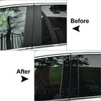 10 x Black PC Pillar Posts Door Trim Covers for Chevrolet Cruze (2011-2015)