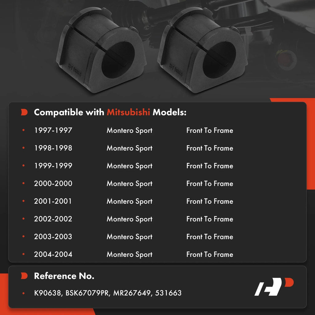 2X Front Sway Bar Bushings for Mitsubishi Montero Sport (1997–2004)