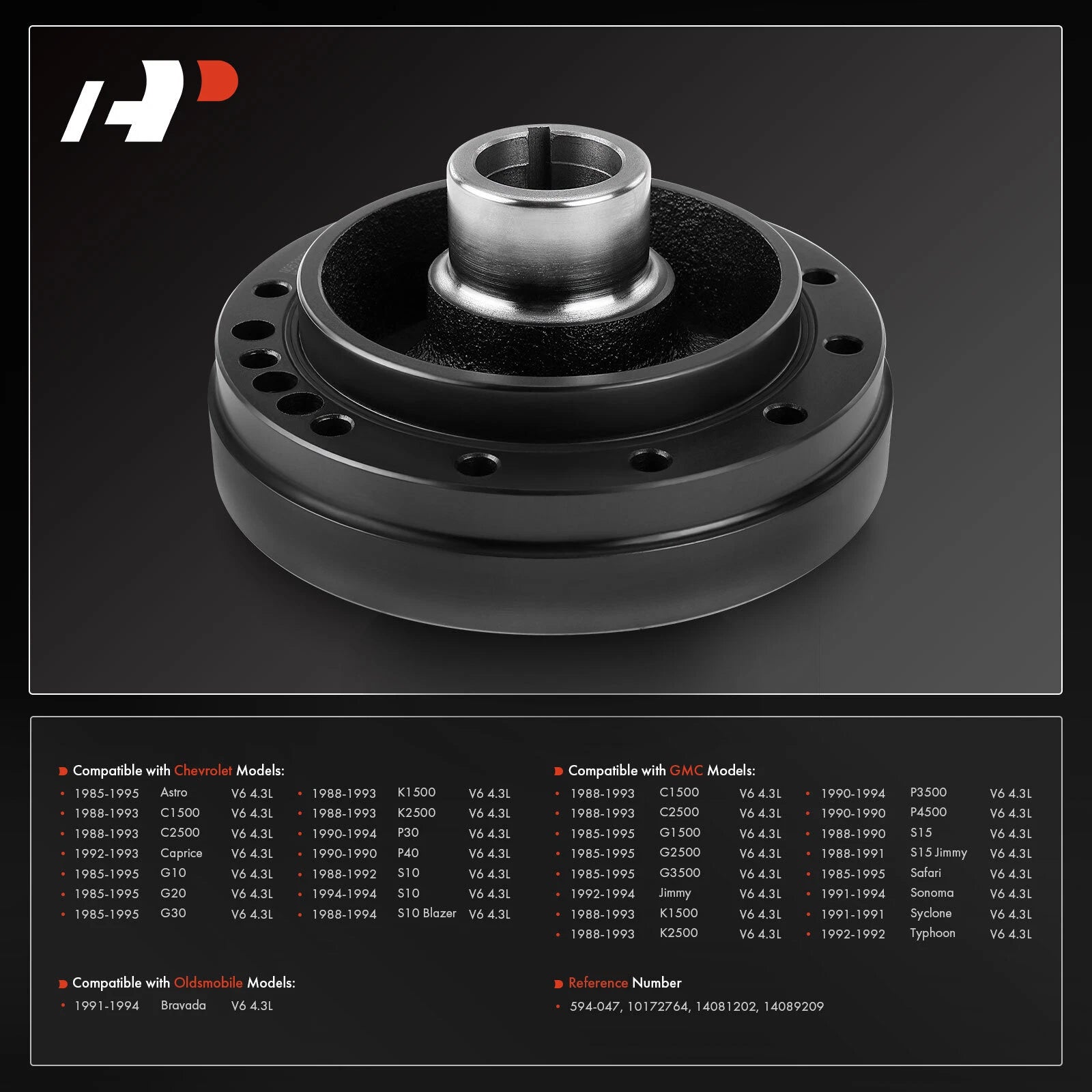 Harmonic Balancer for Chevy Caprice, Astro G10, G20 (1985–1995)