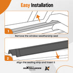 Set of 2 Lower Door Window Reveal Molding Weatherstrip for Pontiac G8 (2008–2009)