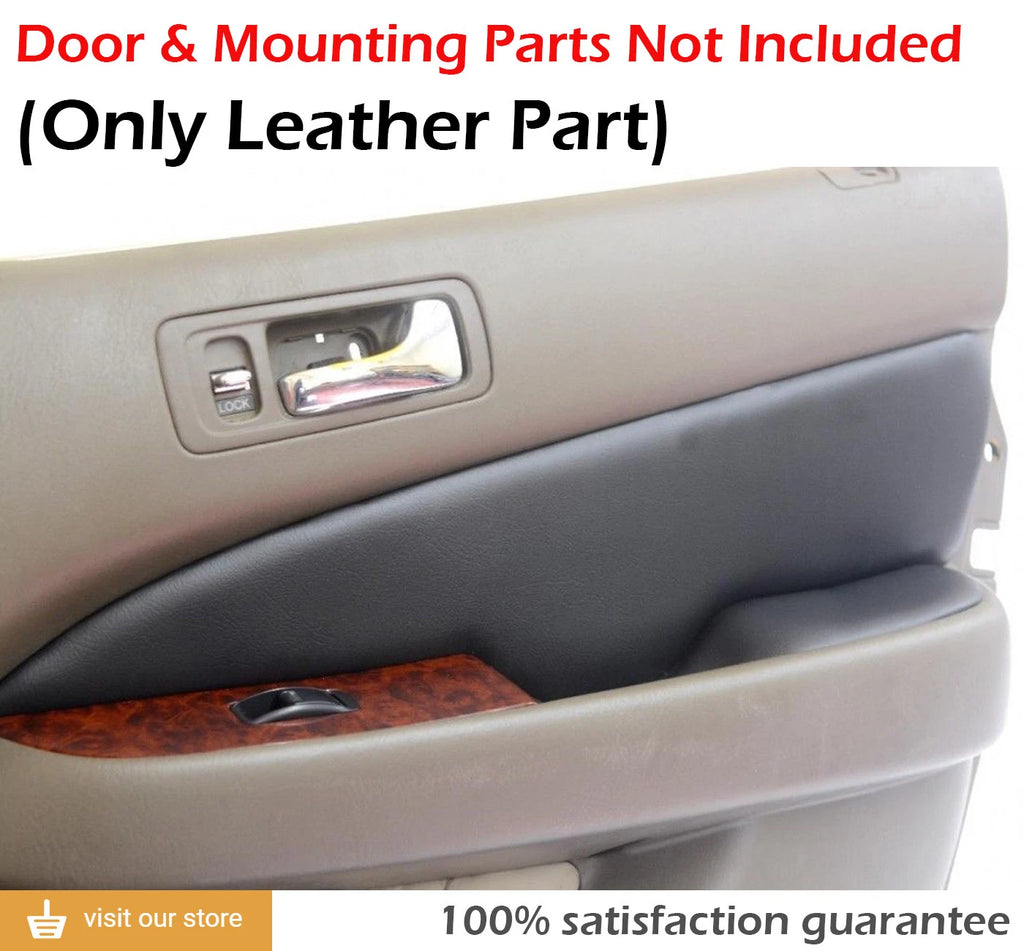 Leather Synthetic Door Panel Cover for Acura RL (1996–2003) Black