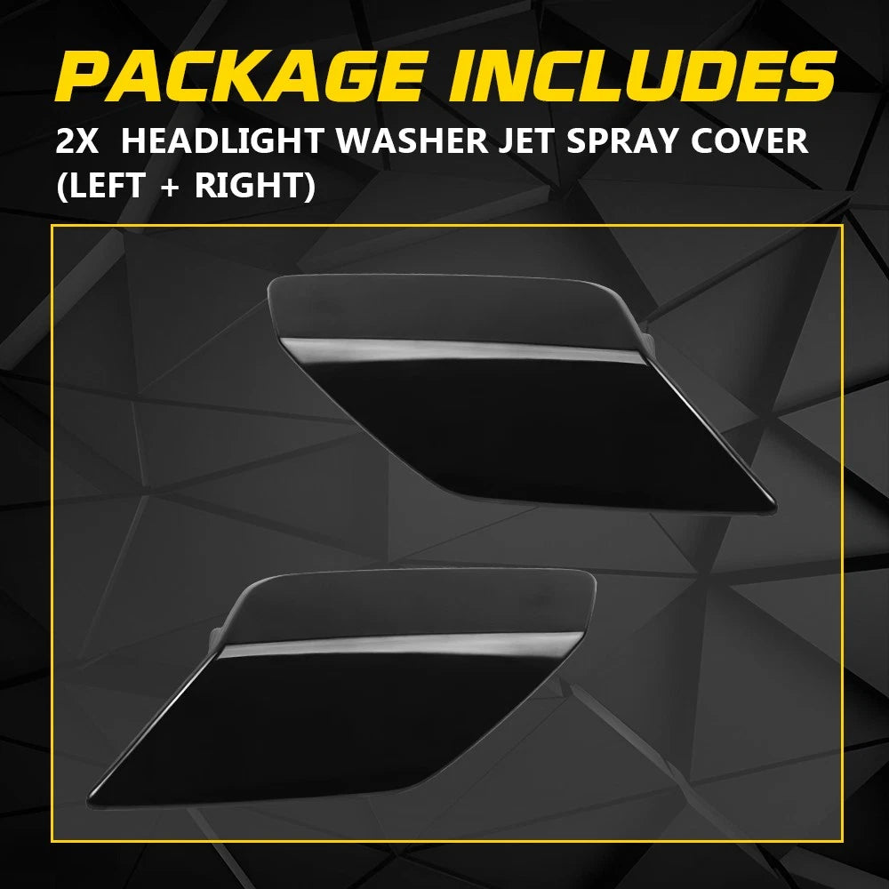 Pair Front Headlight Washer Jet Spray Cover for VW Golf 6 MK6 GTI (2009â2013)