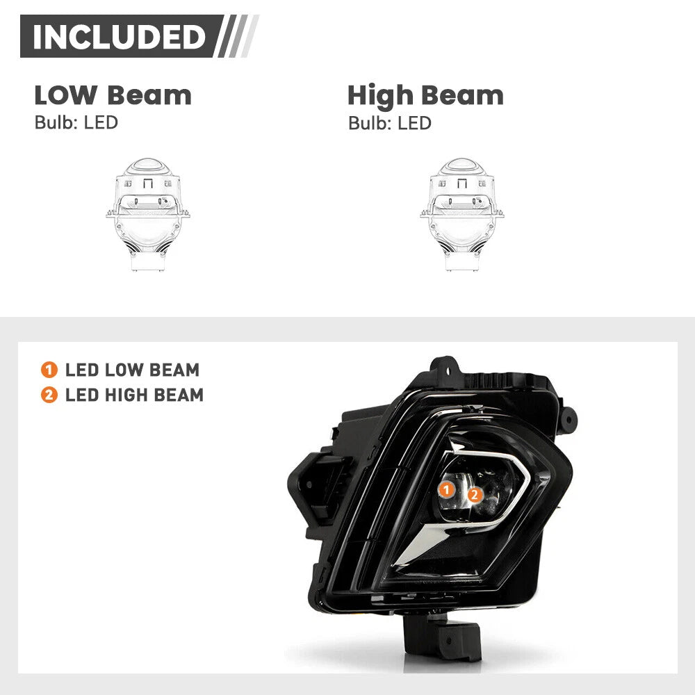 Full LED Projector Headlight for Chevy Blazer (2023–2026) W/LED Module & Bulb