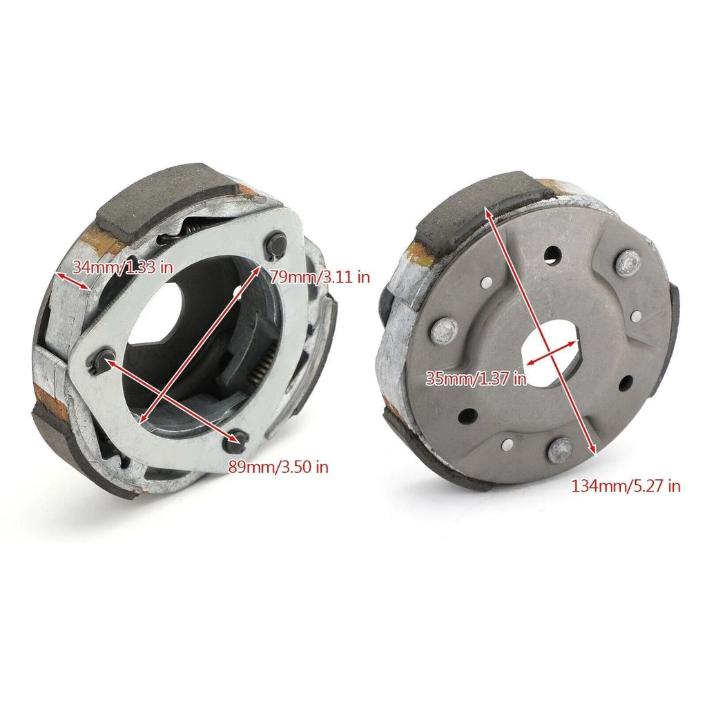 Complete Clutch Shoes Weight Set & Spring for Suzuki AN250 Burgman 250 (1998–2006)