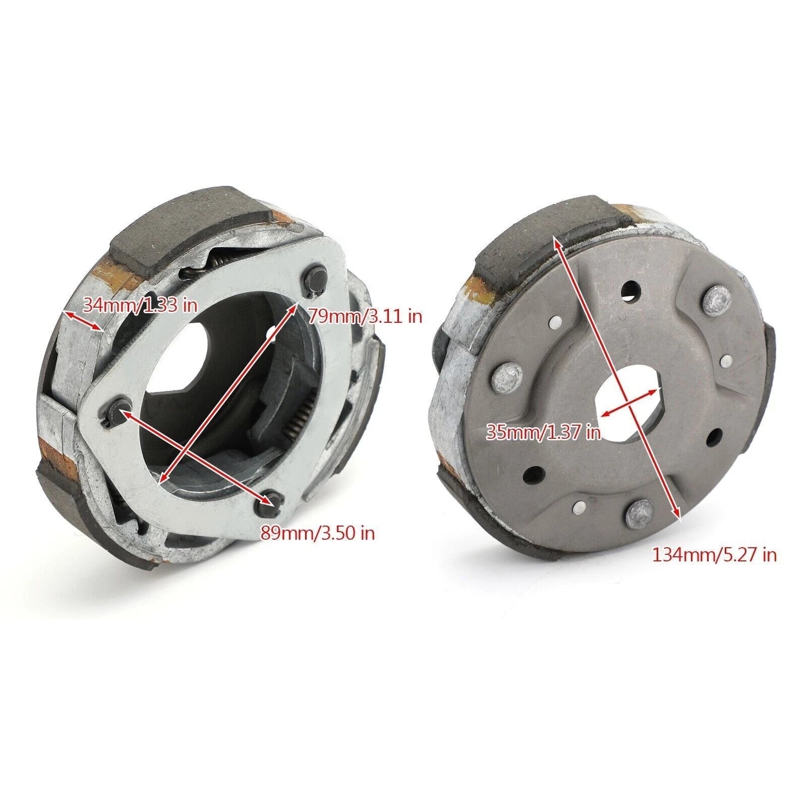 Complete Clutch Shoes Weight Set & Spring for Suzuki AN250 Burgman 250 (1998–2006)