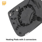 Left Side Heated White Mirror Glass for Audi Q7 (2009–2014)
