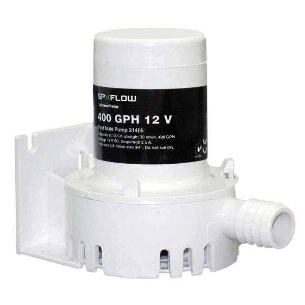 Johnson Pump 21405 First Mate Bilge Pump for Boat (400 GPH, 12V)