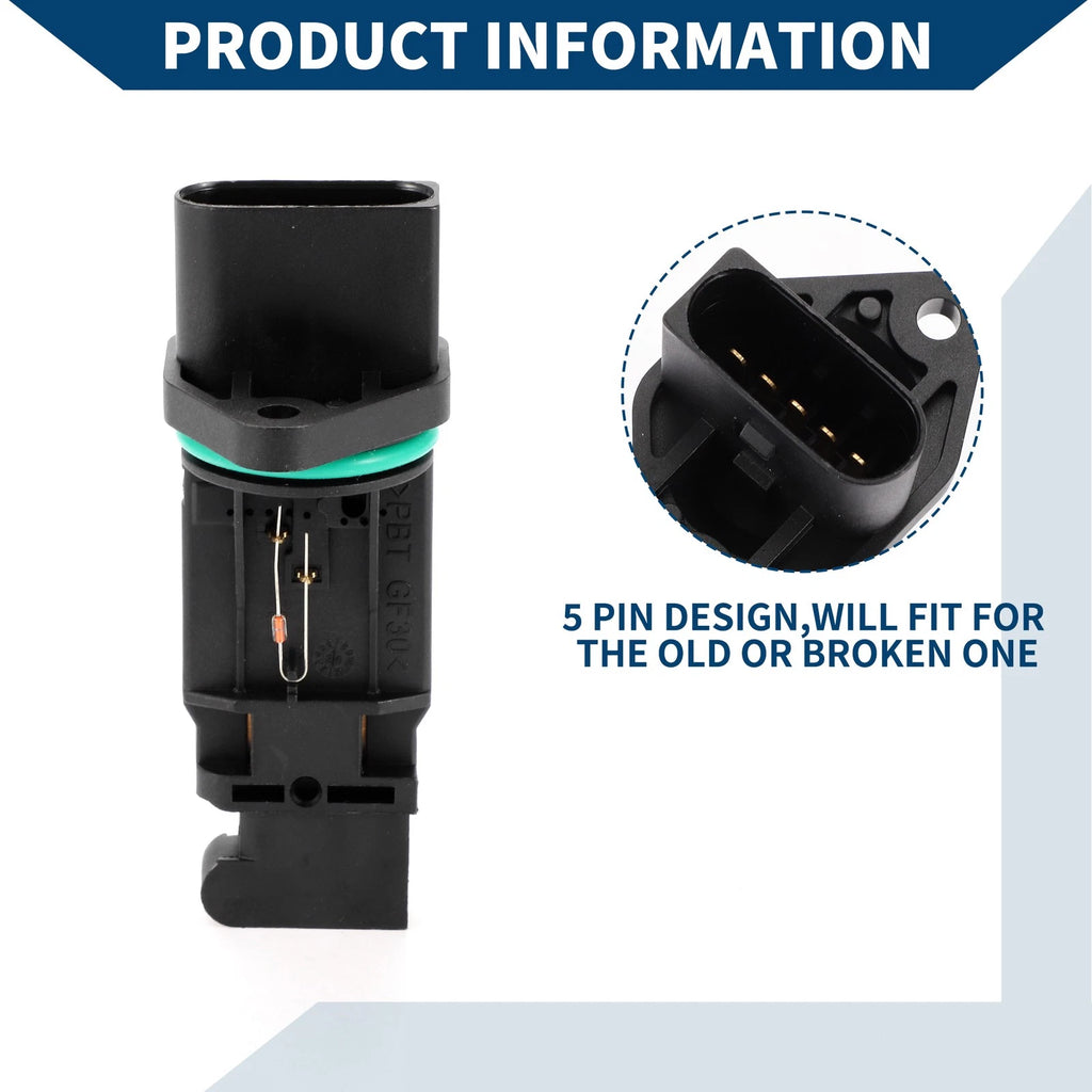Mass Air Flow Sensor No.06A906461L for VW Golf Jetta Beetle (1999–2005)