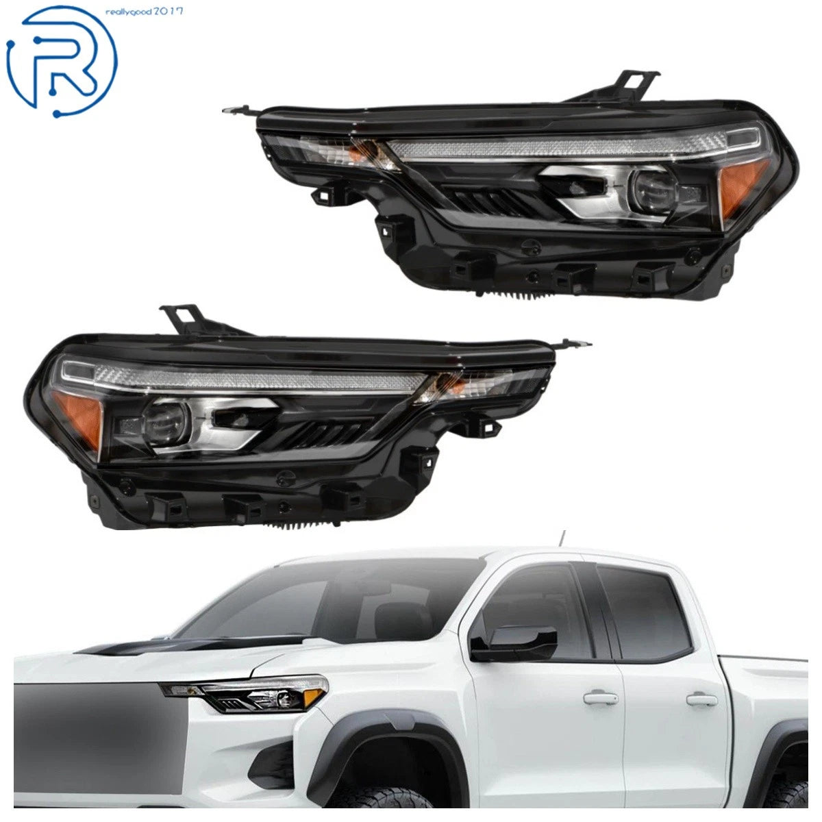 Set of 2 LED Projector Headlights for Chevrolet Colorado (2023–2025)