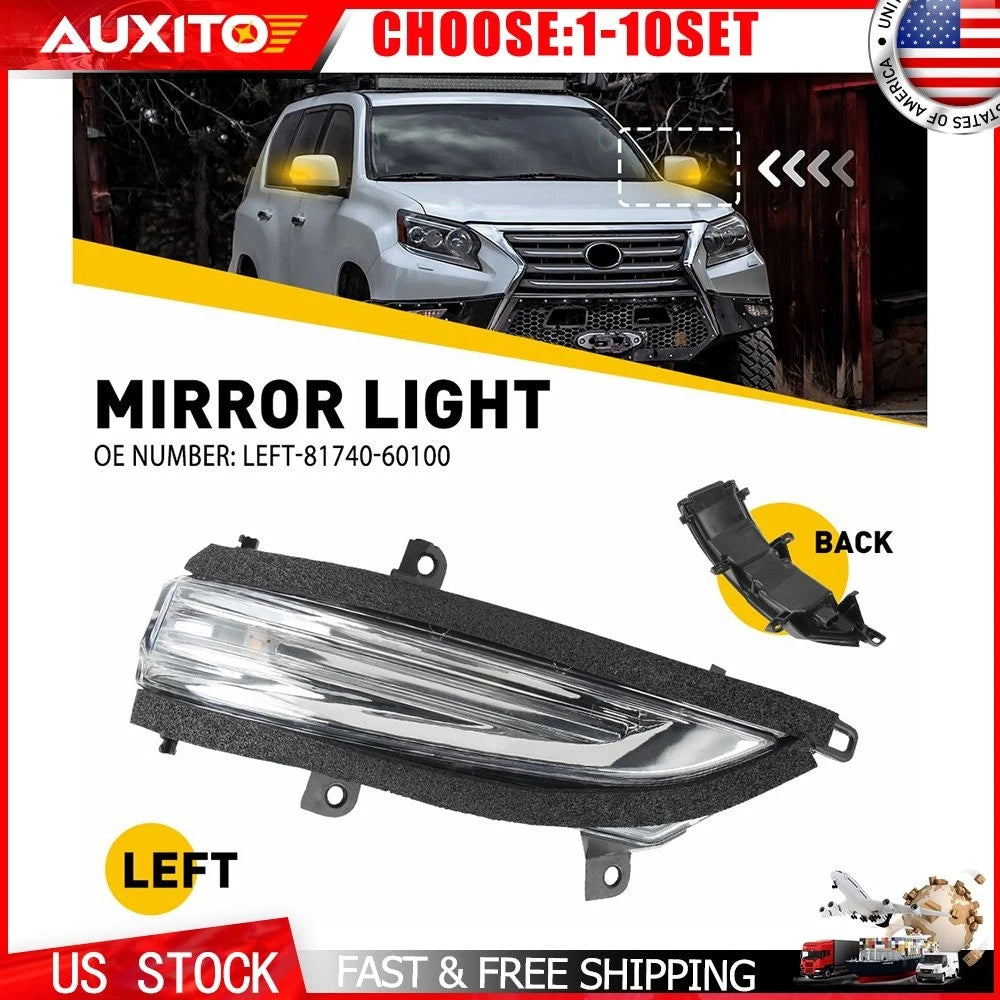 LH Driver Side Mirror Turn Signal Light Amber for Lexus LX570 GX460 (2010–2023)